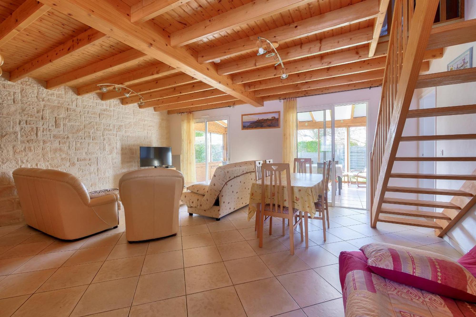 Maison Pour 8 - 5Min De La Plage - Jardin & Veranda Longeville-sur-Mer Luaran gambar