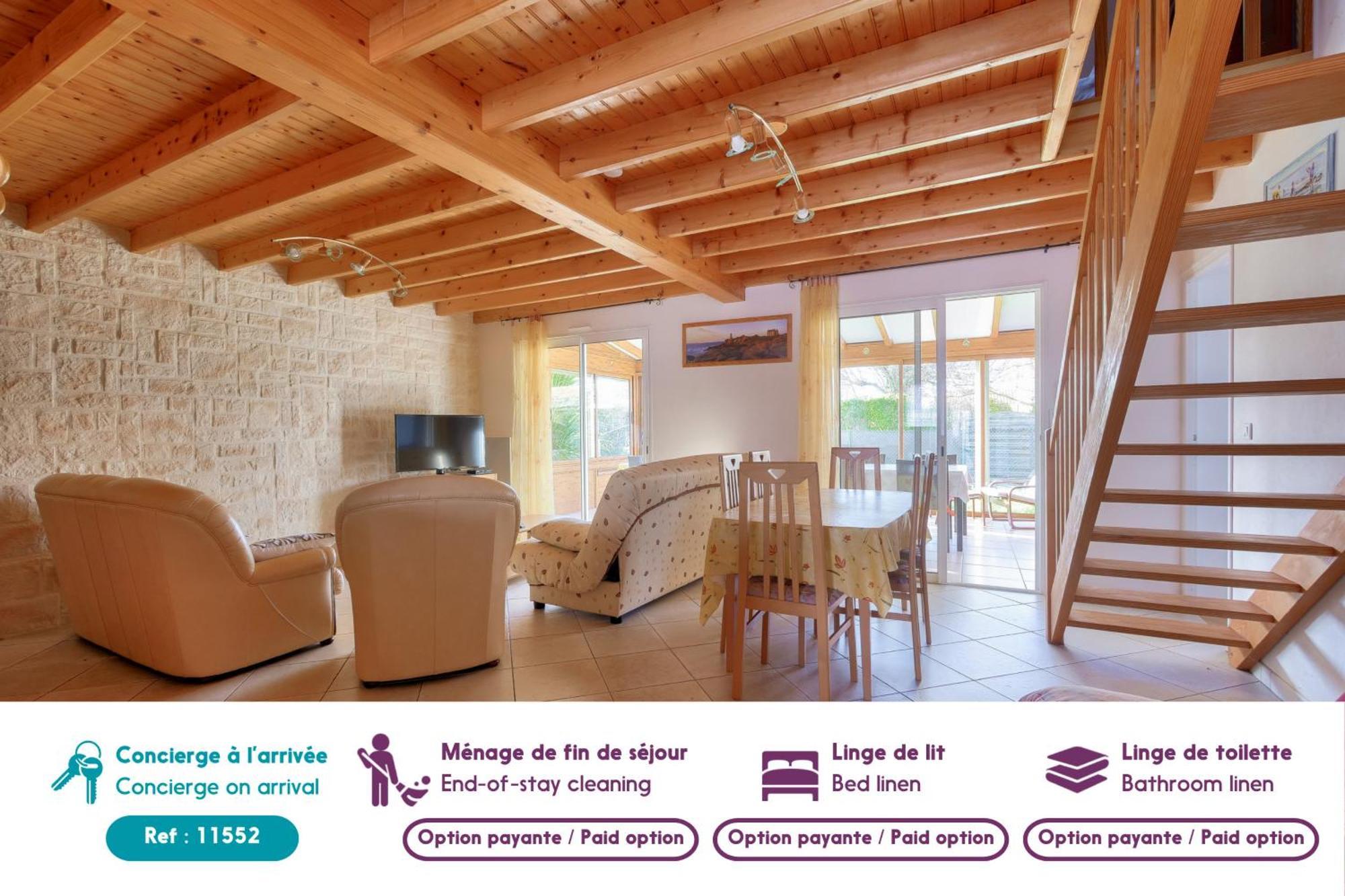 Maison Pour 8 - 5Min De La Plage - Jardin & Veranda Longeville-sur-Mer Luaran gambar